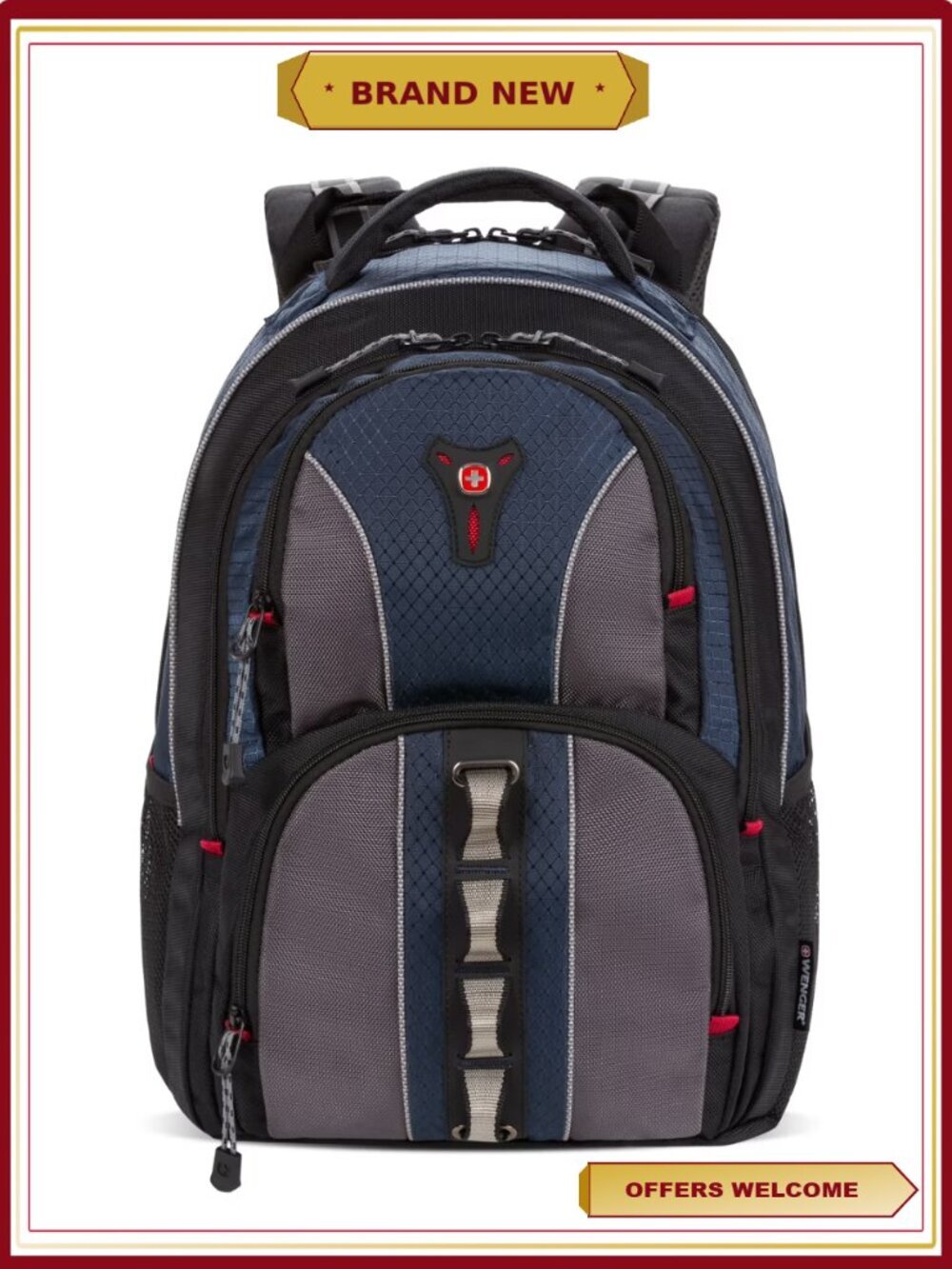 Unisex Airflow Back Padding 16 Inch Laptop Backpack Sporty